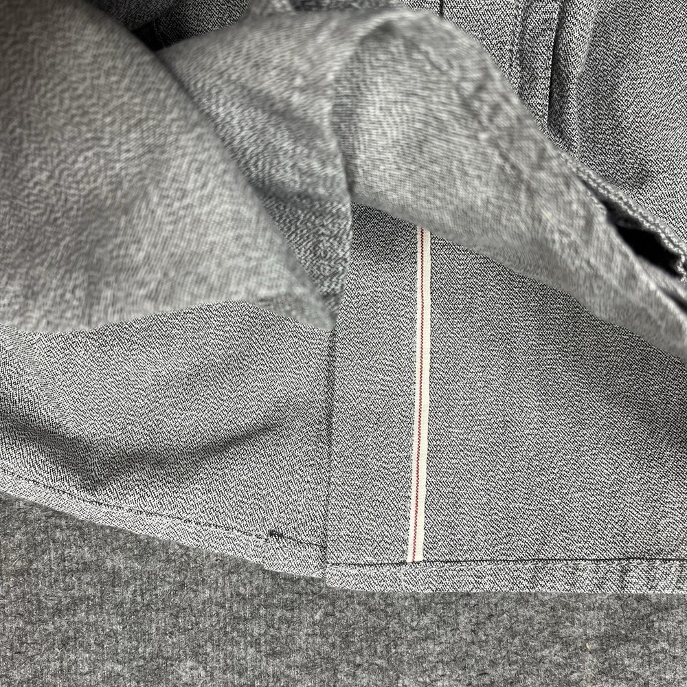 Flint and Tinder Selvedge Architect Shirt Mens 2XL Gray Japanese Slub Denim Slim - Picture 12 of 15